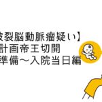 【未破裂脳動脈瘤疑い】計画帝王切開出産レポ。（入院準備〜入院当日編）